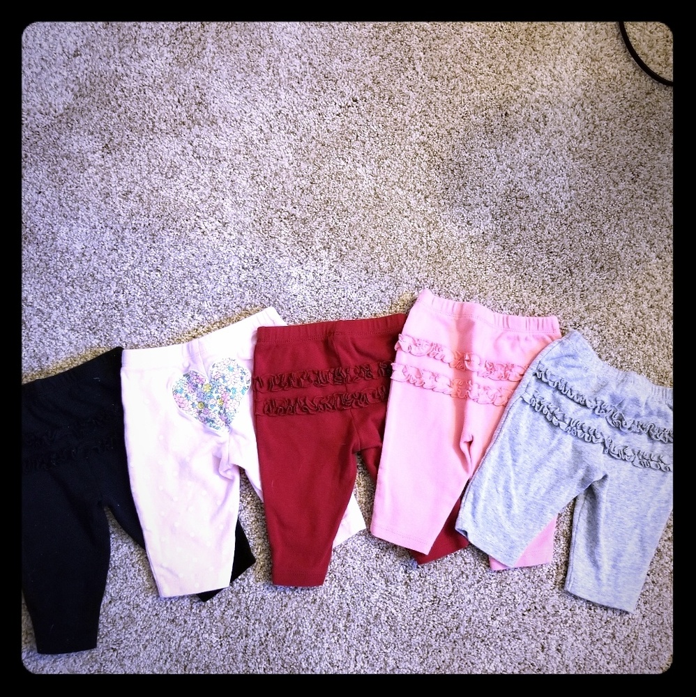 5 pairs of carters baby girl pants